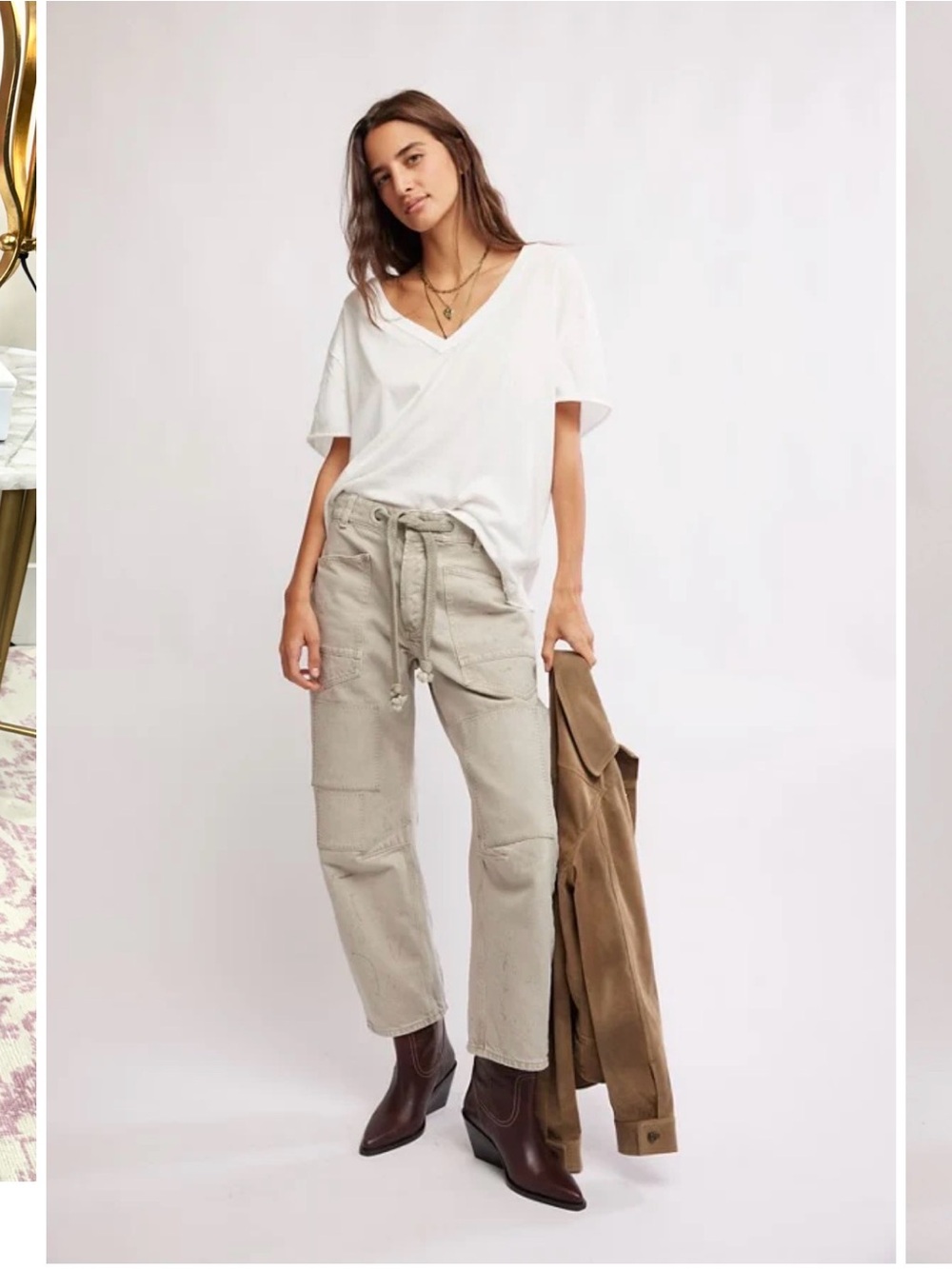 FREE PEOPLE MOXIE LOW SLUNG PULL ON BARREL JEANS